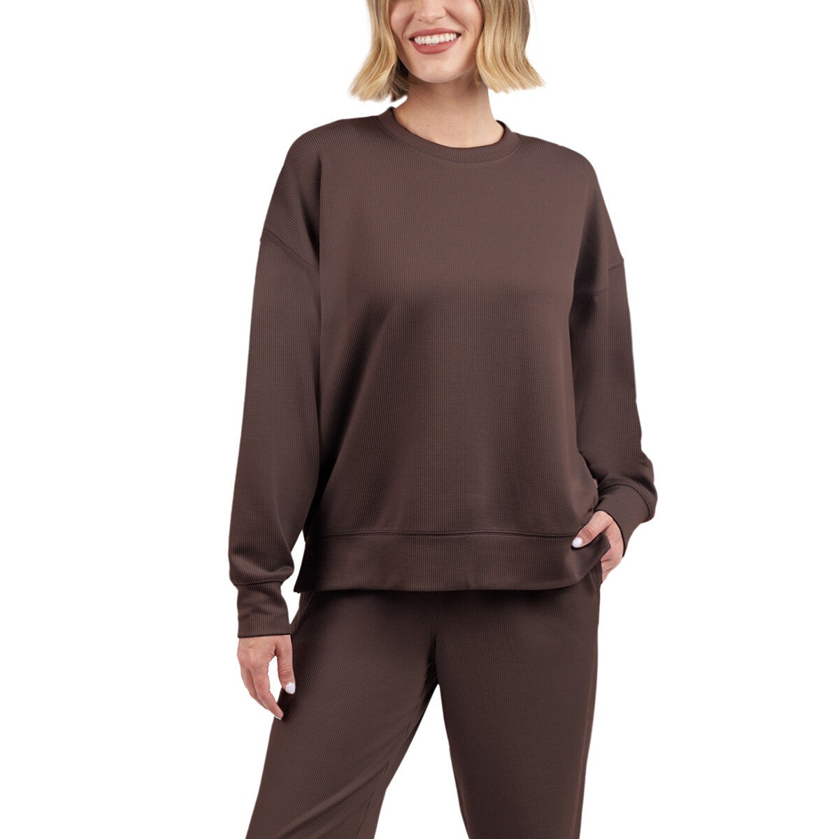 Kirkland Signature Ladies Active Ribbed Sweatshirt Kirkland Signature Ladies Active Ribbed Sweatshirt