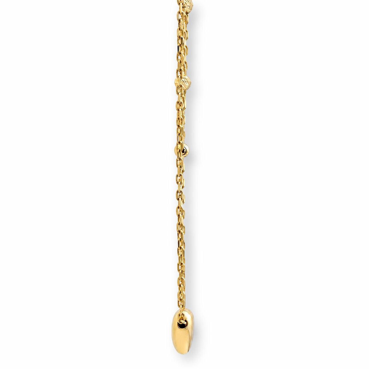 14ct Yellow Gold Double Chain Heart Necklace 14ct Yellow Gold Double Chain Heart Necklace