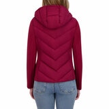 DKNY Women's Mixed Media Jacket in Red