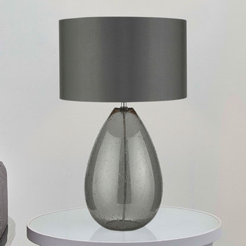 Rain Smoked Glass Table Lamp
