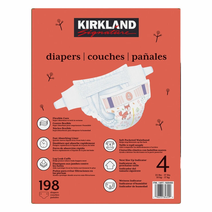 image of kirland signature size 4 nappies box