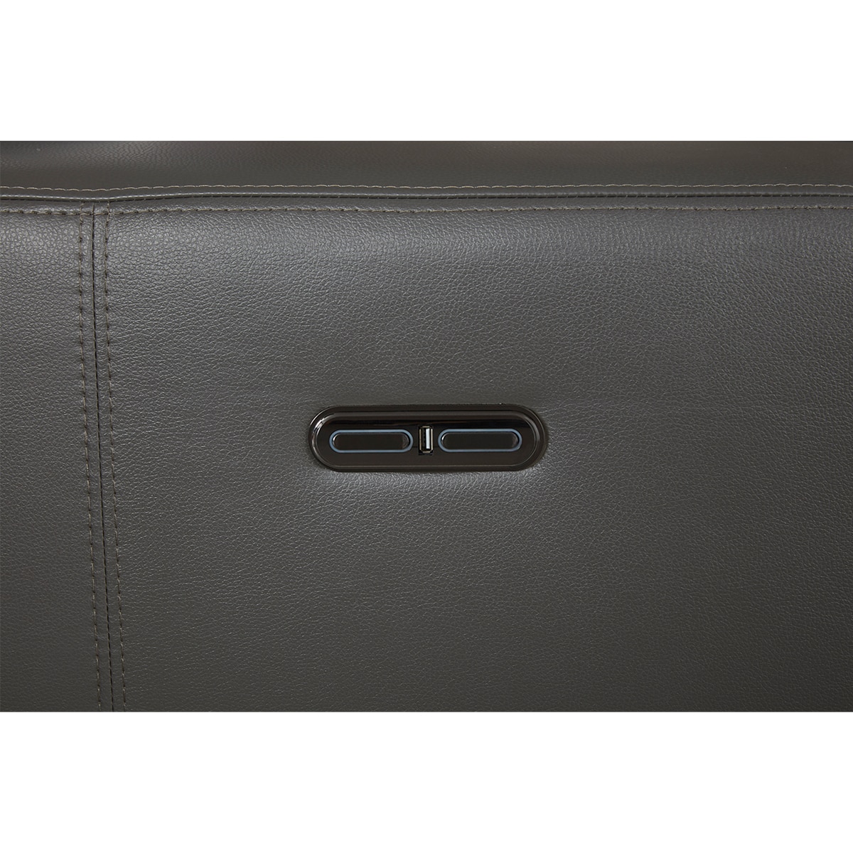 Gilman Creek Redland Dark Grey Leather Reclining Sectional Sofa with