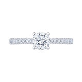 1.00ctw Round Brilliant Cut Diamond Ring, Platinum