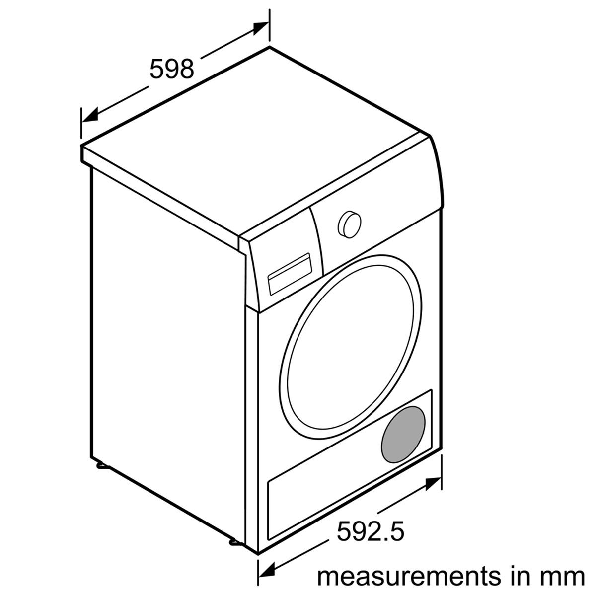 Bosch WTN83200GB, 8kg, Condenser Dryer, B Rated in White