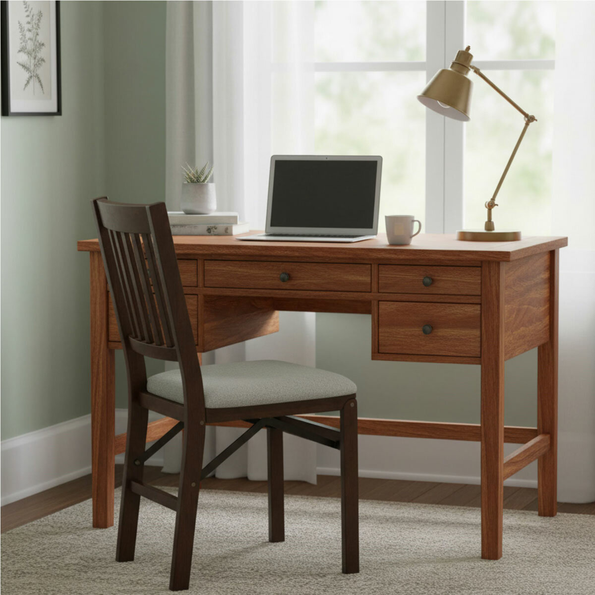 Stakmore Hardwood Upholstered Folding Chair