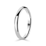 2.5mm Basic Light Court Wedding band. Platinum