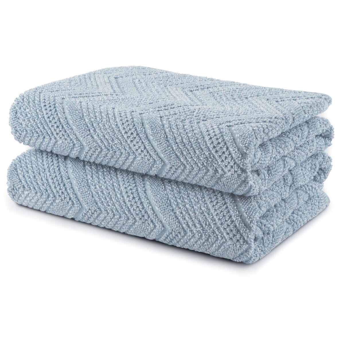 Town & Country 100 Cotton Chevron Bath Towel in Blue C...