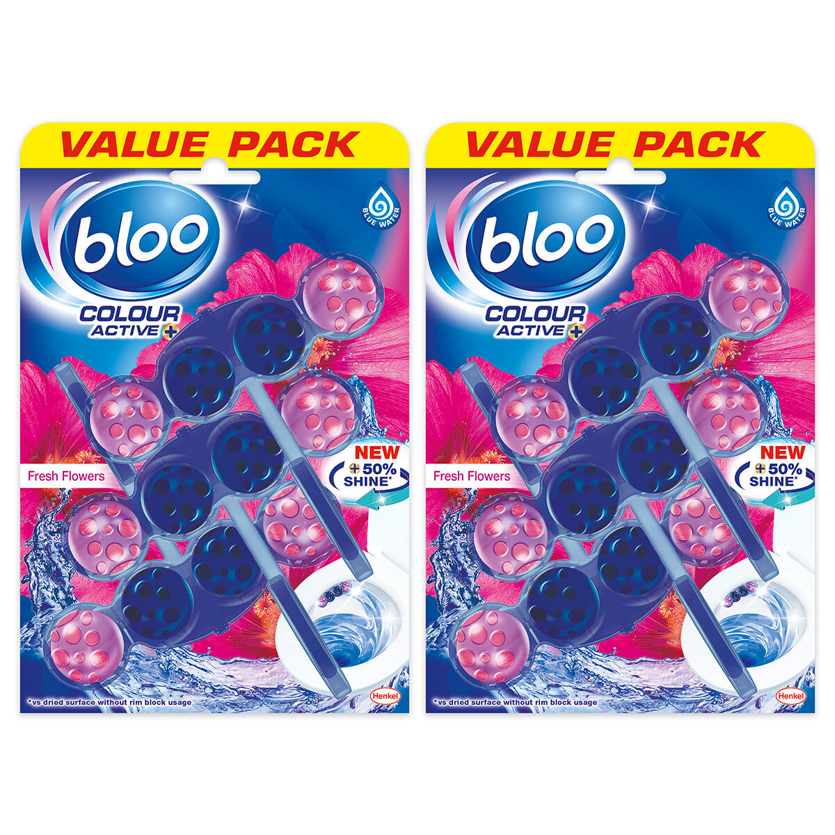 Bloo Power Colour Active Rim Blocks, 2 x 3 Pack