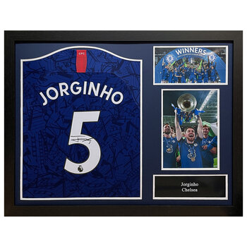 Jorginho Signed Framed Chelsea Football Shirt