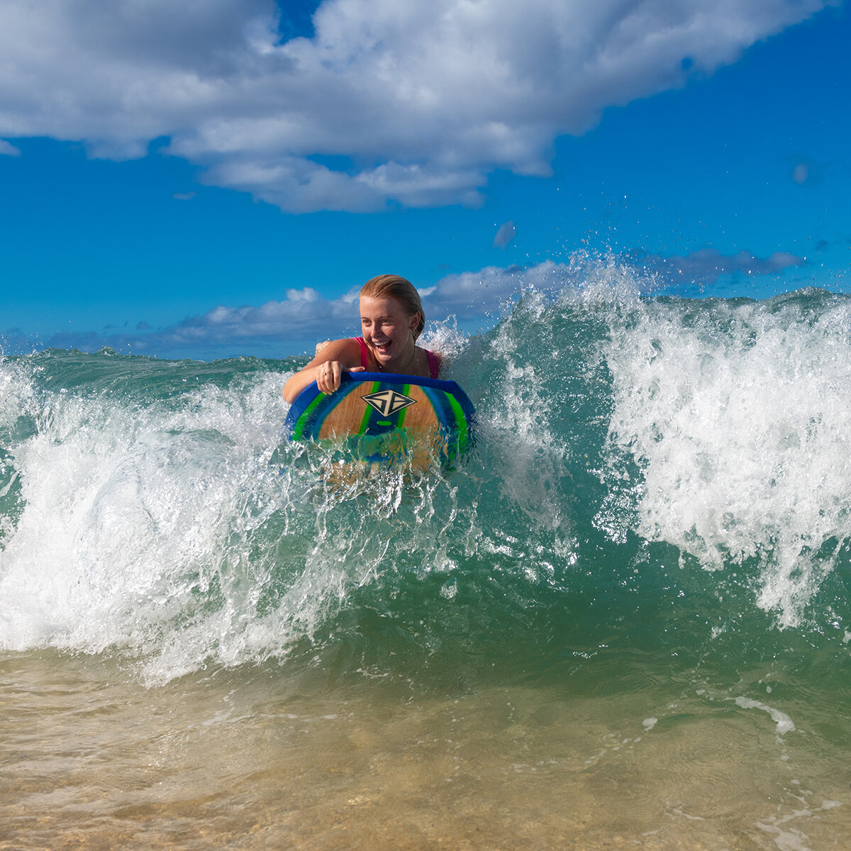 Scott Burke Krypton 3.5ft (1.07m) Bodyboard with Coiled Leash in Blue