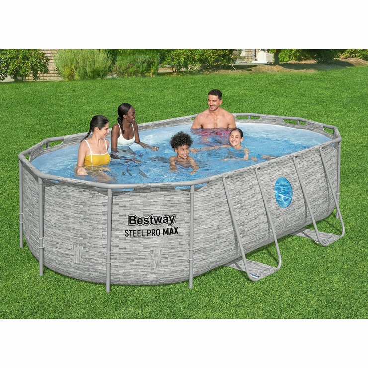 14ft x 8'2'' x 39.5'' Splashview Pool Set Oval 14ft x 8'2'' x 39.5'' Splashview Pool Set Oval