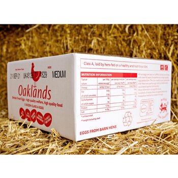 Oaklands Fresh British Medium Class A Eggs, 5 dozen (60 Eggs)