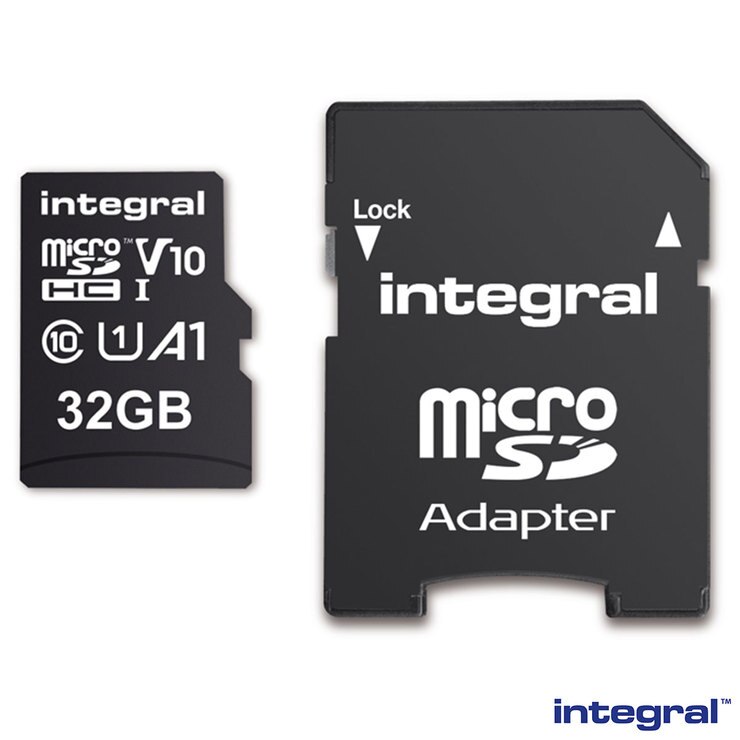 Integral 32GB Micro SD Card, MicroSDHC UHS1 U3 CL10 V10 A1 Costco UK