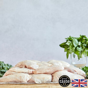 Herb Fed Free Range Skin On Chicken Breasts, 8kg (Serves 32-40 People)