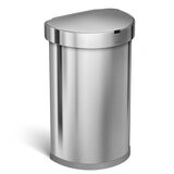 Simplehuman 45L Semi Round Sensor Bin, brushed stainless steel