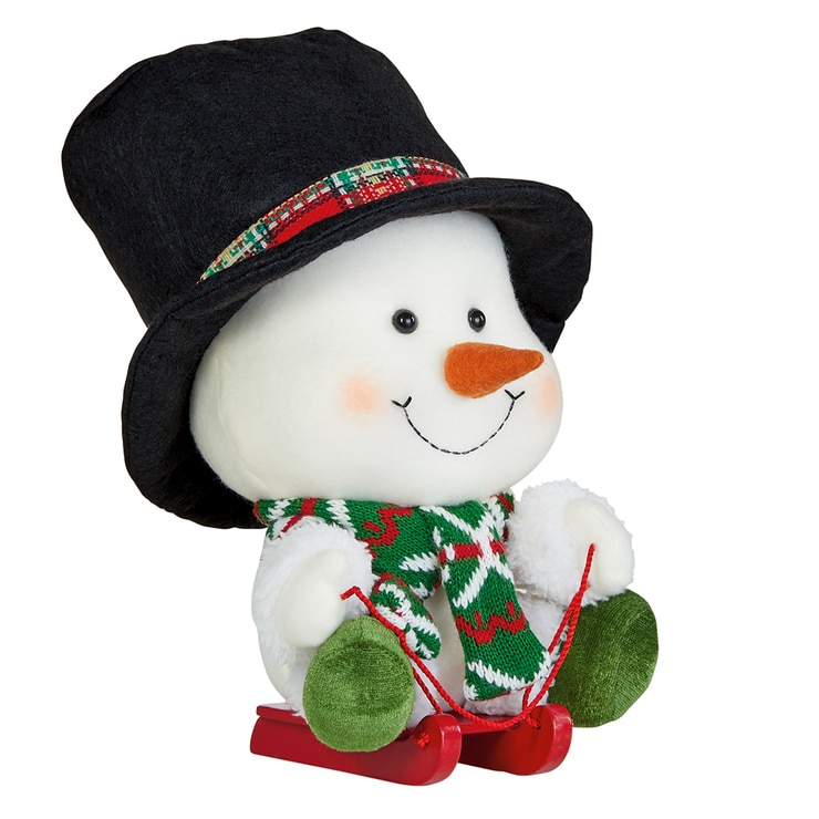 12 Inch (30 cm) Big Head Plush Christmas Snowmen Figures Set Of 3