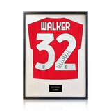 Kyle Walker Signed Framed AC Milan Football Shirt with White Mount Kyle Walker Signed Framed AC Milan Football Shirt with White Mount