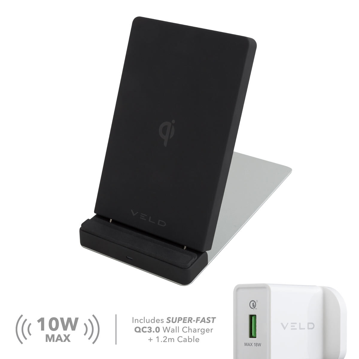 Buy Veld Wireless Charging Stand with Super Fast USB Wall Charger at Costco.co.uk