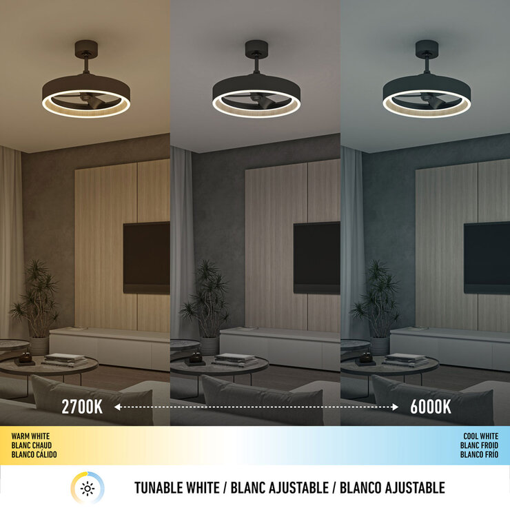 Artika Alton 24" (61cm) Wood Accent Fan Light with Remote Control