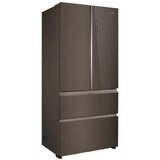 Haier HB18FGSAAA, Multidoor Fridge Freezer, E Rated in Titanium Steel