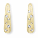 0.24ctw Round Brilliant Cut Diamond Hoop Earrings, 14ct Yellow Gold 0.24ctw Round Brilliant Cut Diamond Hoop Earrings, 14ct Yellow Gold