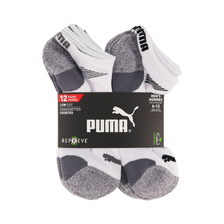Puma Men's Repreve Sock, 12 Pack Puma Men's Repreve Sock, 12 Pack