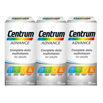 Centrum Advanced Vitamins, 3 x 100 Count