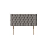 Pocket Spring Bed Company Florence Light Grey Fabric Headboard, Double