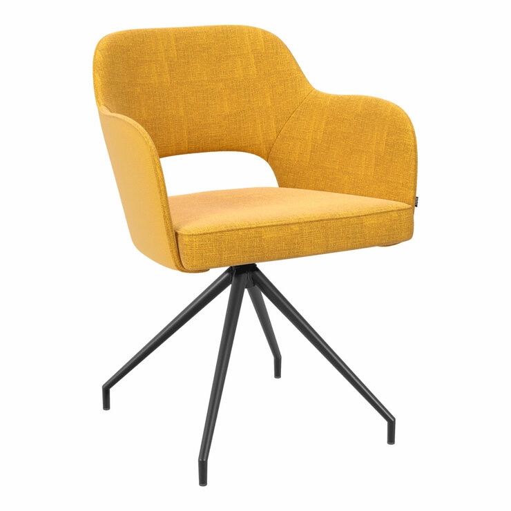 AKANTE Chicago Yellow Swivel Dining Chair, 2 Pack