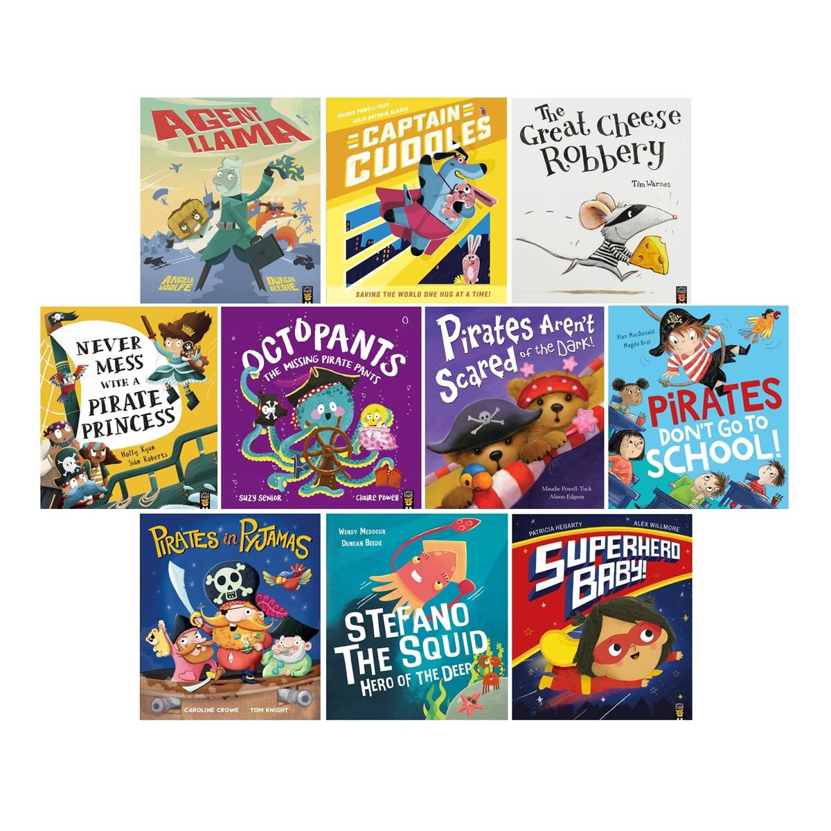 Pirates & Superheroes x10 Book Ziplock 2