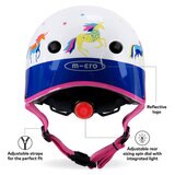 Micro Mini Foldable Pink Scooter with Medium Unicorn Helmet and Pink Bell (2+ Years)