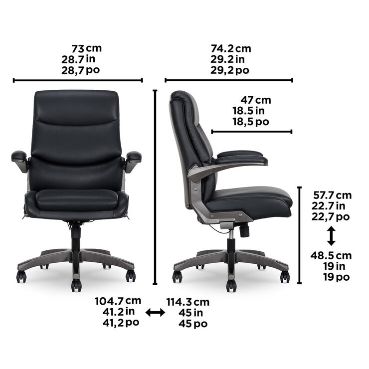 La-Z-Boy® Manager Chair with Flip-Up Arms, Black