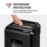 Fellowes 92Cs Cross Cut Shredder 18 Sheet Infographic Image With Safesense Protection Technology