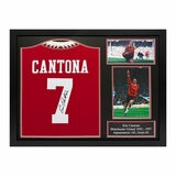 Eric Cantona Signed Framed Manchester United Shirt Eric Cantona Signed Framed Manchester United Shirt