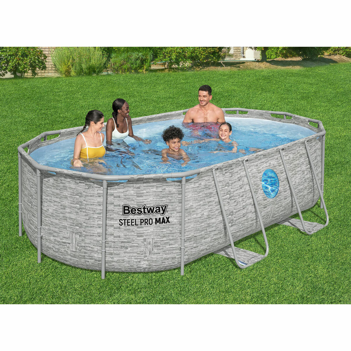 14ft x 8'2'' x 39.5'' Splashview Pool Set Oval 14ft x 8'2'' x 39.5'' Splashview Pool Set Oval