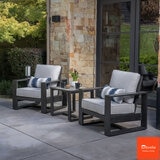 SunVilla Clifton 3 Piece Deep Seating Bistro Set + Cover
