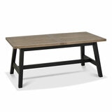 Bentley Designs Camden Weathered Oak & Peppercorn Extending Dining Table, Seats 4-6
