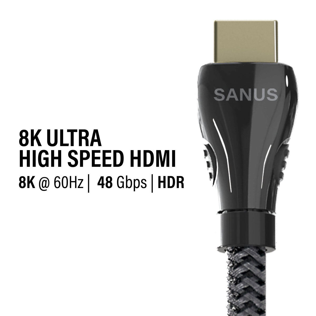 Sanus 8K 2.1 HDMI 3 Meatre Cable. 2 Pack.