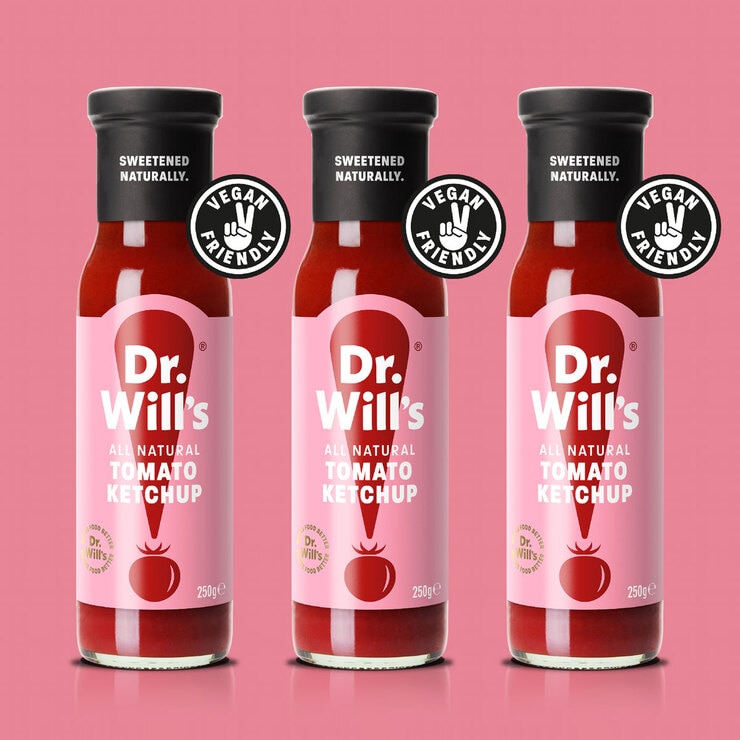 Dr Will's All Natural Tomato Ketchup, 3 x 250ml Dr Will's All Natural Tomato Ketchup, 3 x 250ml
