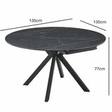 Indus Valley Cavella Extending Dining Table + 4 Grey Chairs