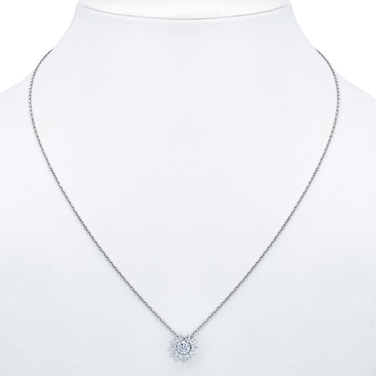 0.50ctw Round Brilliant Diamond Pendant, 14ct White Gold