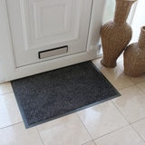 JVL Admiral Microfibre Barrier Mat in Charcoal, 50 x 80cm - 2 Pack
