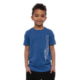 Champion Boy's 2 Pack Short Sleeve T-shirt in White/Shield Blue
