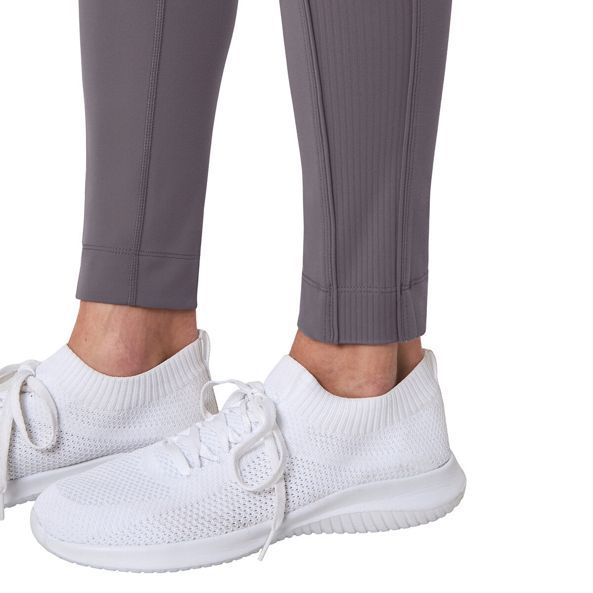 Mondetta Women's Ribbed Panel Tight in Grey