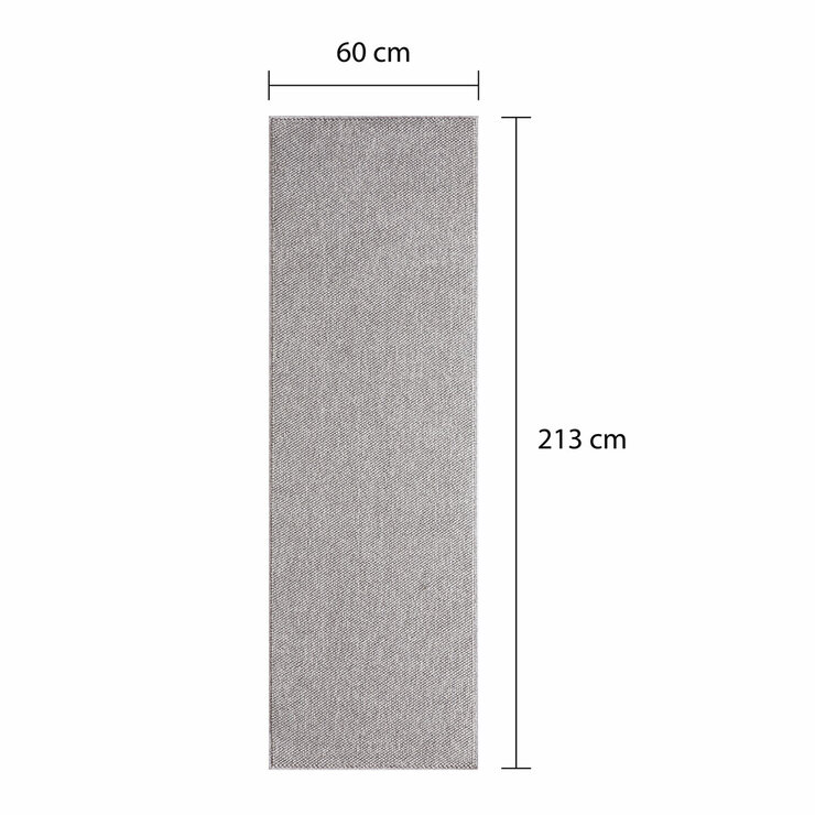 Off The Loom Runner in Grey, 60 x 213 cm