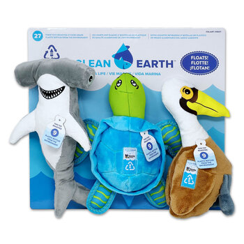 Spunky Pup Clean Earth Dog Toys, 3 Pack