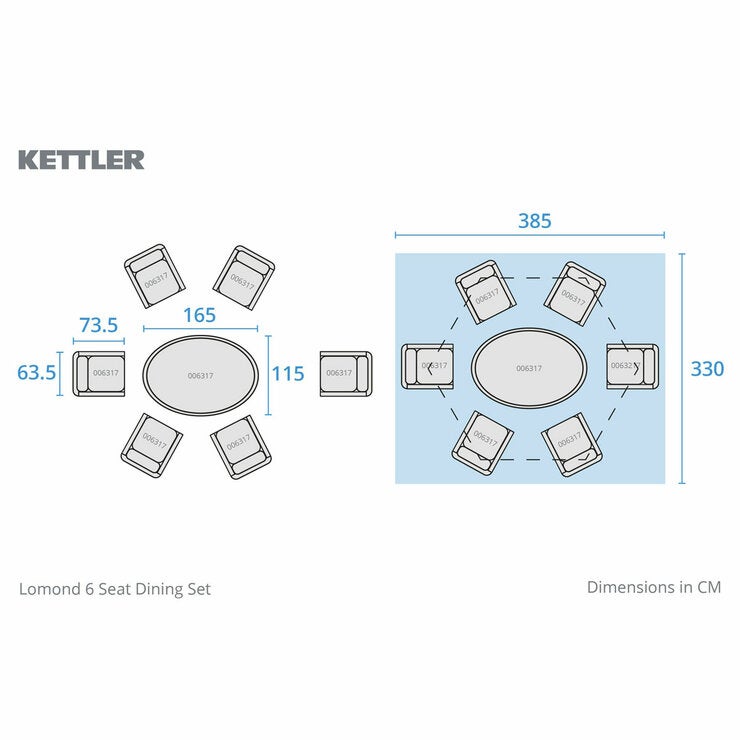 Kettler Lomond 6 Piece Wicker Dining Set Kettler Lomond 6 Piece Wicker Dining Set