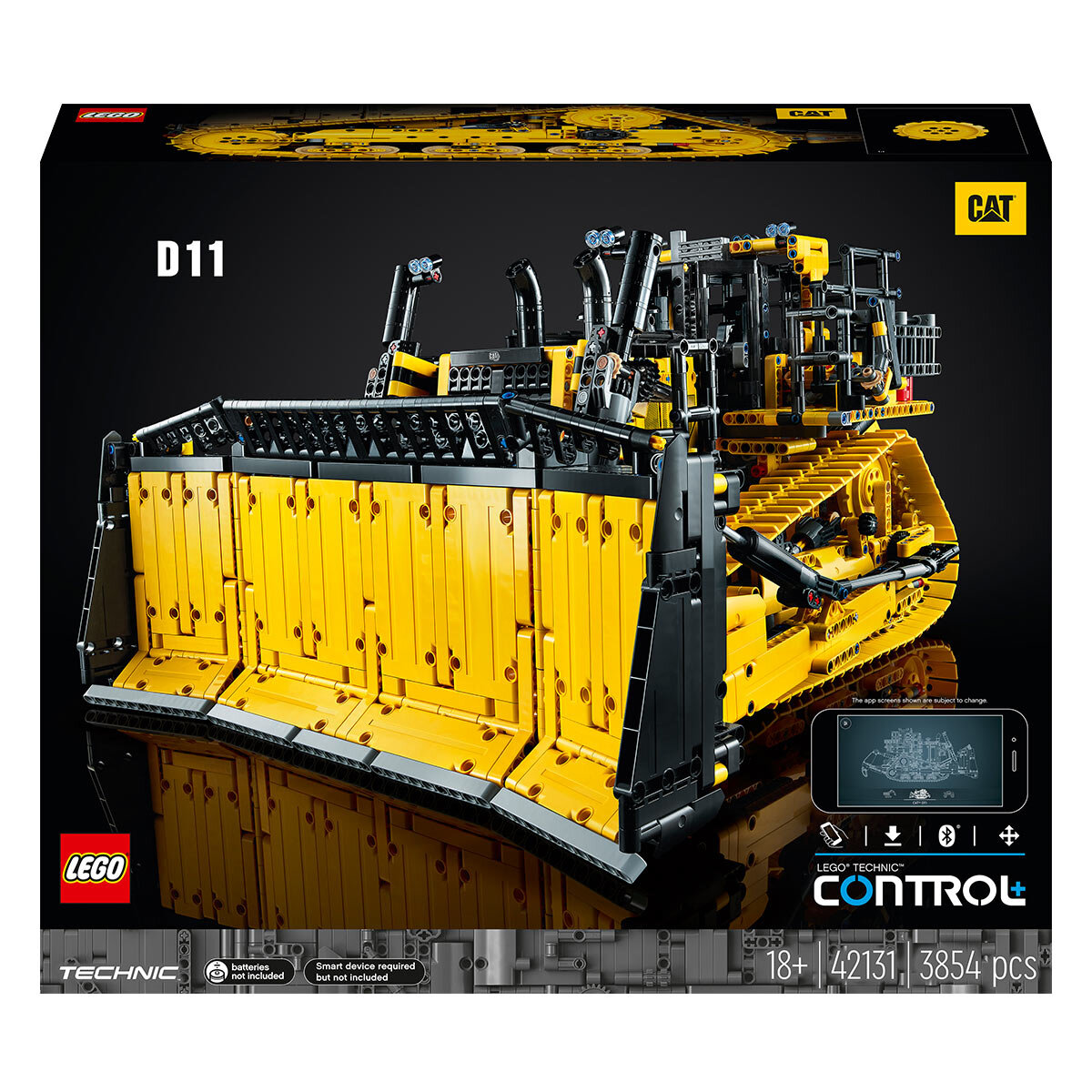 LEGO Technic App-Controlled Cat D11T Bulldozer - Model 42131 (18+ Years)