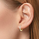 0.20ctw Round Brilliant Cut Diamond Hoop Earrings, 14ct Yellow Gold 0.20ctw Round Brilliant Cut Diamond Hoop Earrings, 14ct Yellow Gold