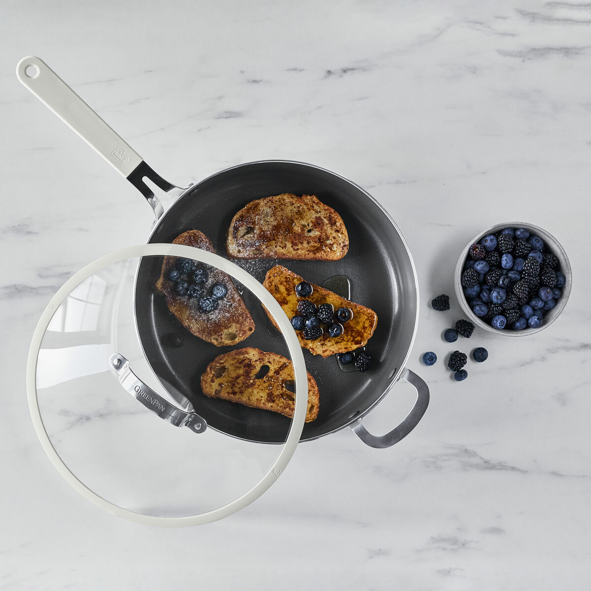 GreenPan Saute Pan with Lid , 30cm Available in 2 Colours GreenPan Saute Pan with Lid , 30cm Available in 2 Colours